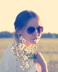 Charcoal Cottagecore Retro Sunglasses